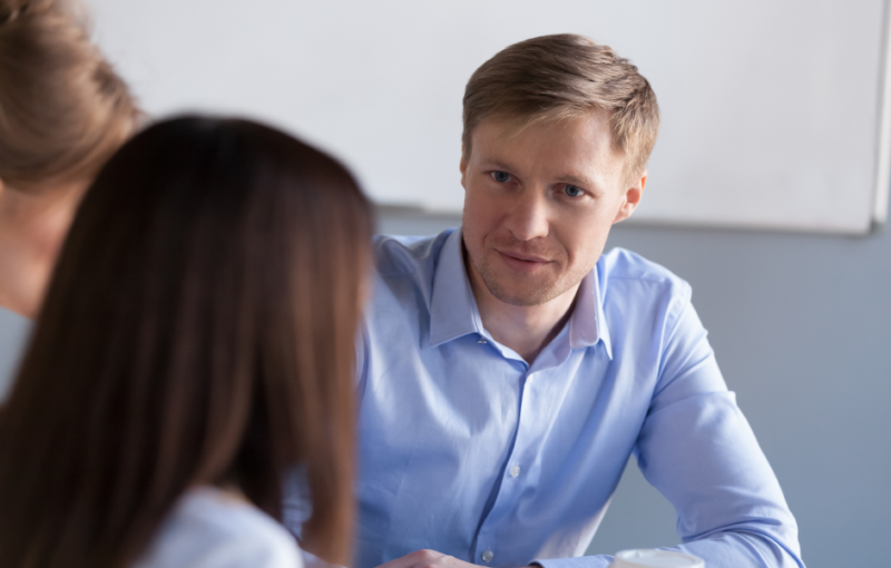 People talking in a meeting